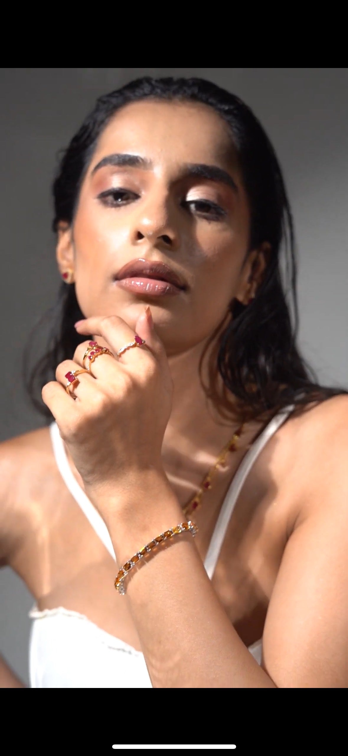 Citrine tennis bracelet