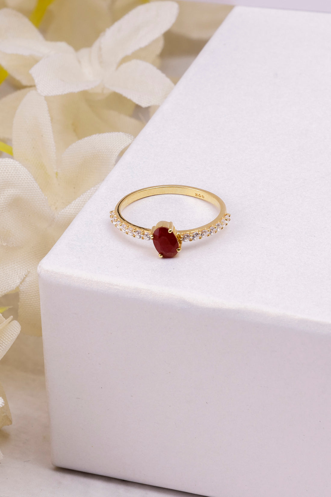 Ruby Twisted Sterling Silver Ring: Minimalist Statement Jewelry