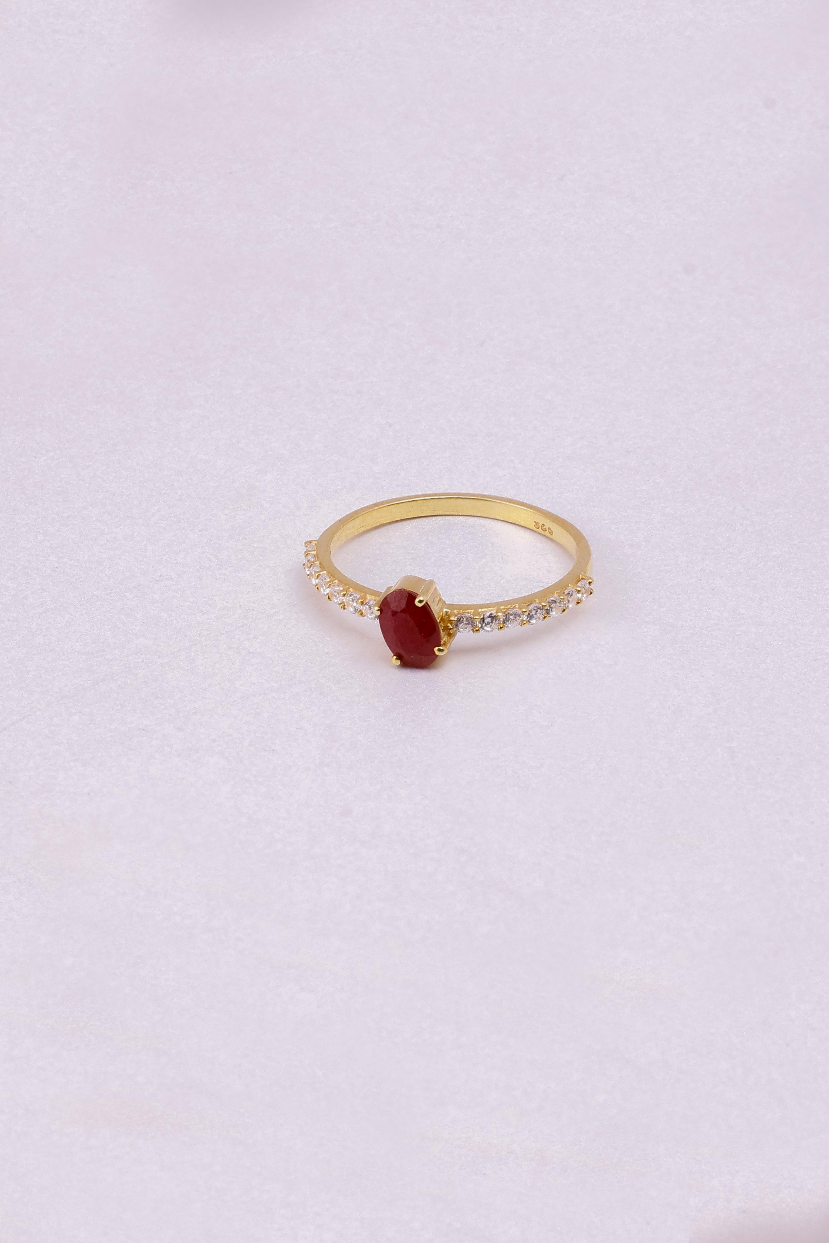 Ruby Twisted Sterling Silver Ring: Minimalist Statement Jewelry