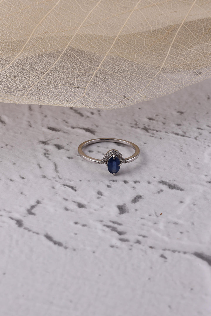 Diamond and 14K Gold Sapphire Ring Queen design Ring for her Special Occasions Gifts for girls